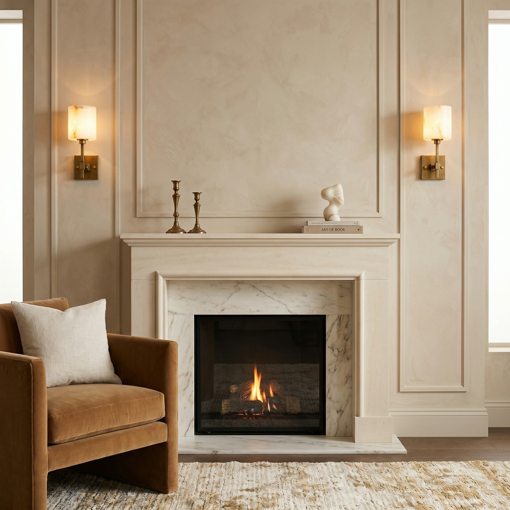 Ariel Alabaster Wall Sconce