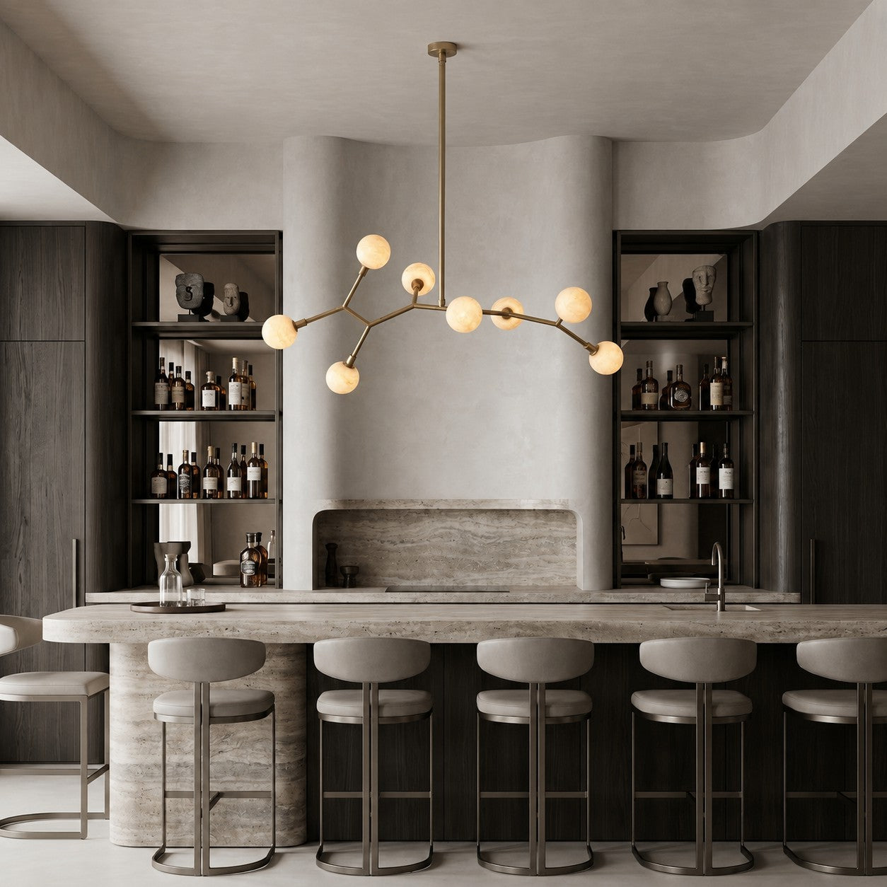 Armature Alabaster Chandelier