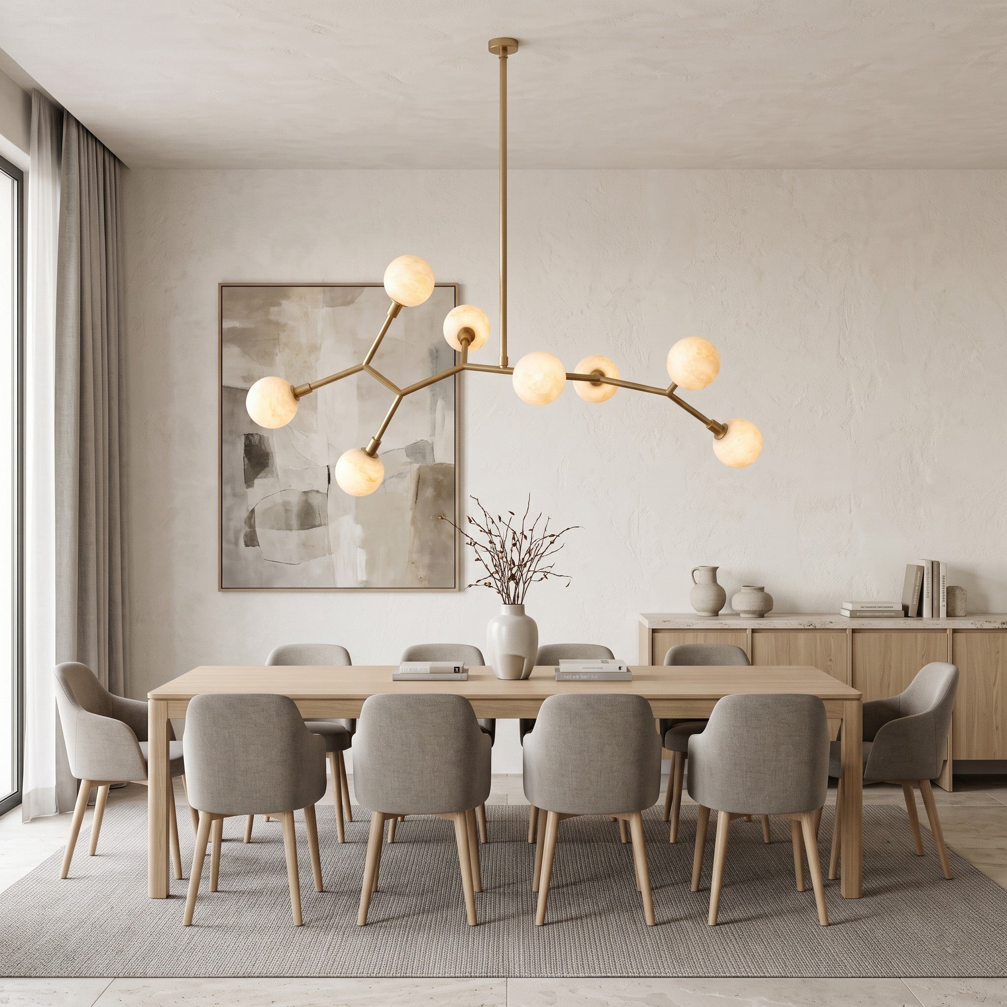 Armature Alabaster Chandelier