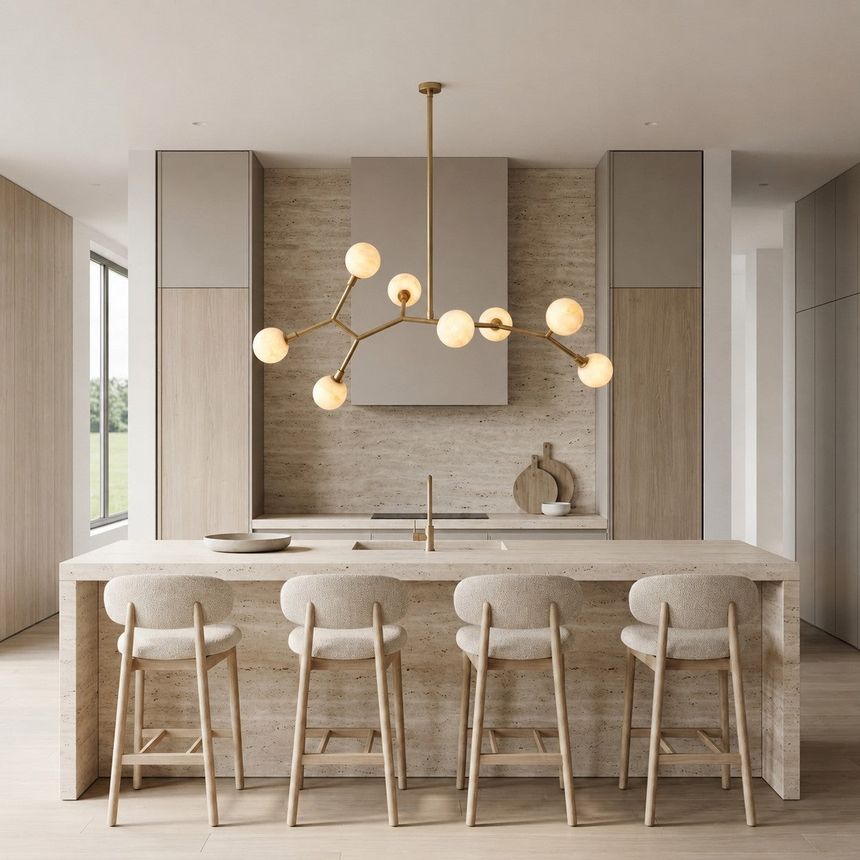 Armature Alabaster Chandelier