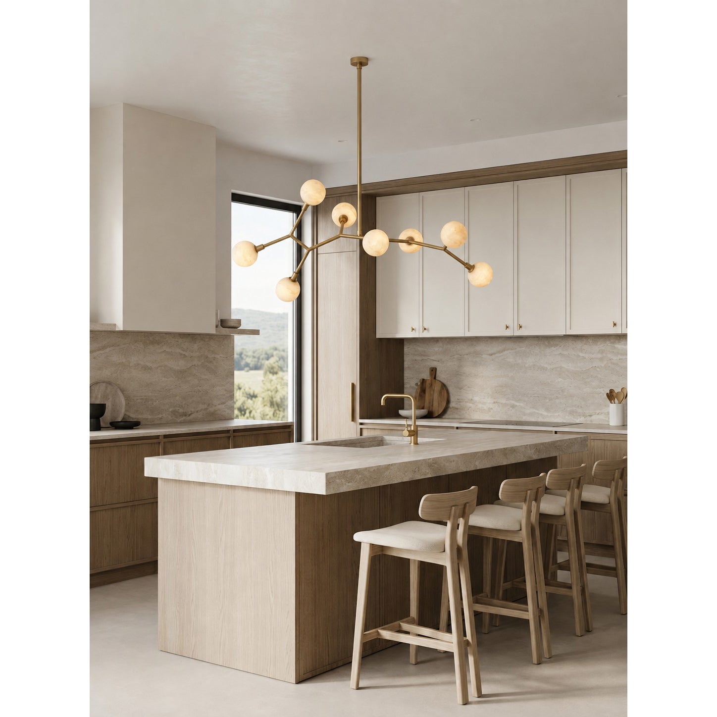 Armature Alabaster Chandelier