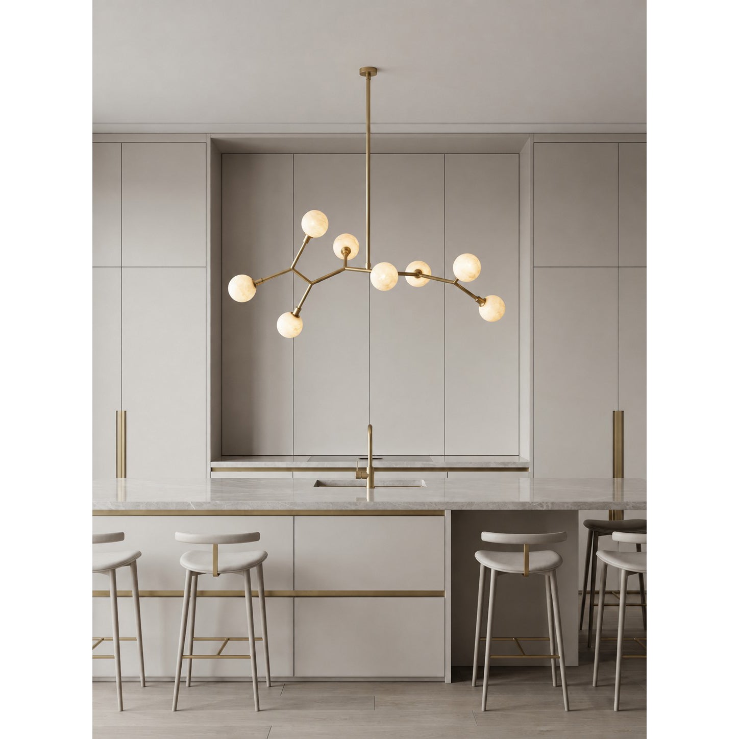 Armature Alabaster Chandelier