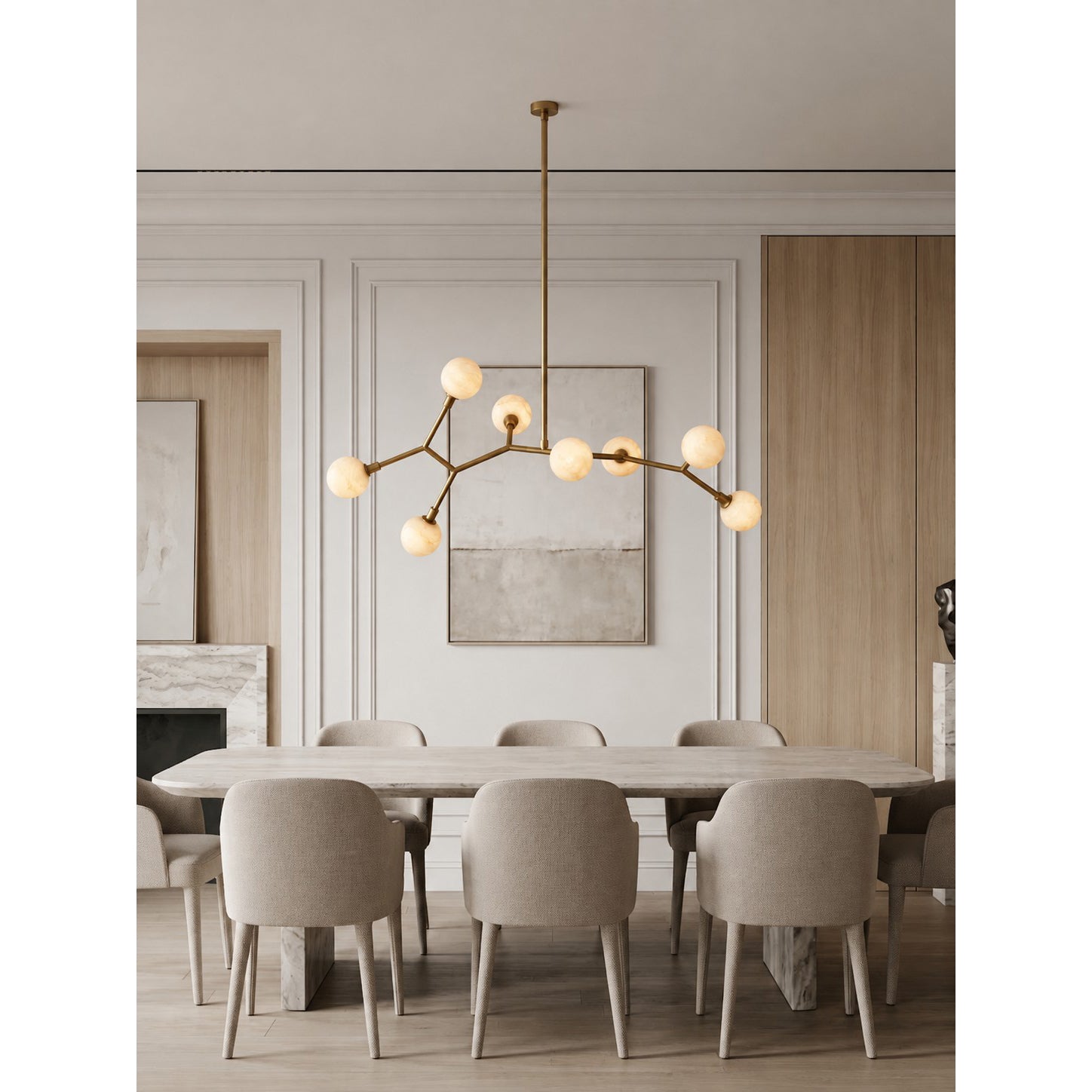 Armature Alabaster Chandelier