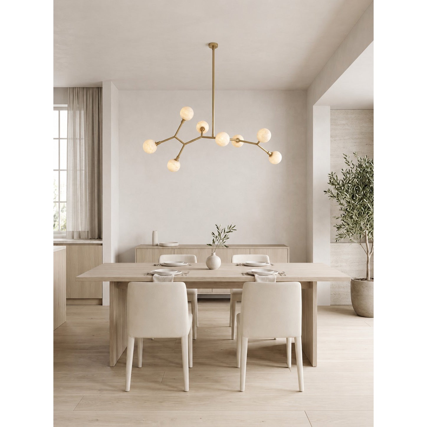 Armature Alabaster Chandelier