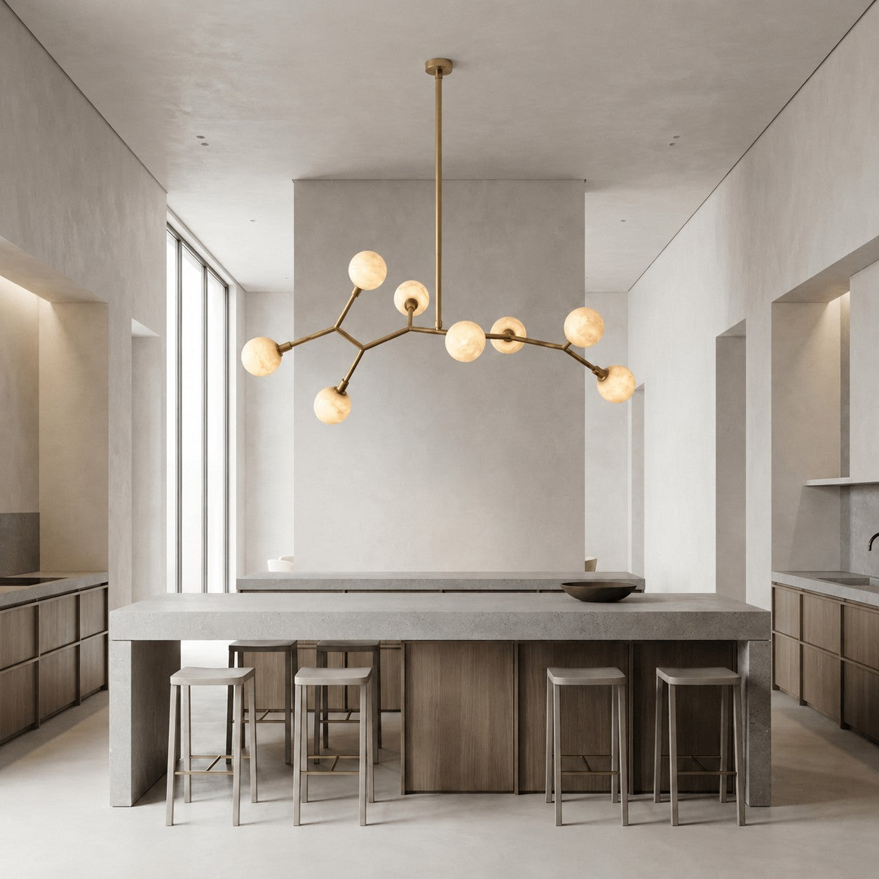 Armature Alabaster Chandelier