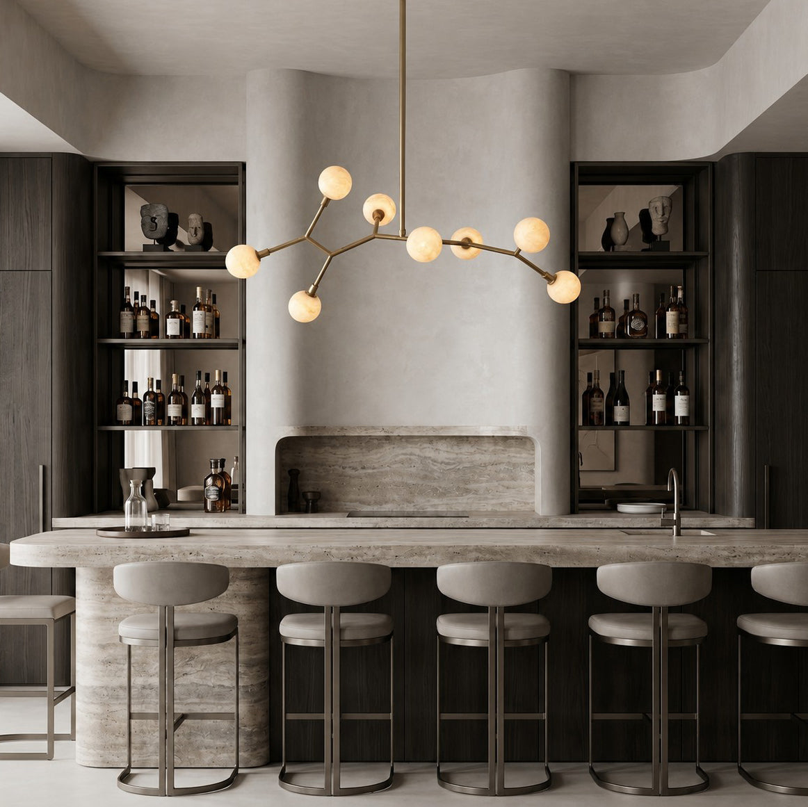 Armature Alabaster Chandelier