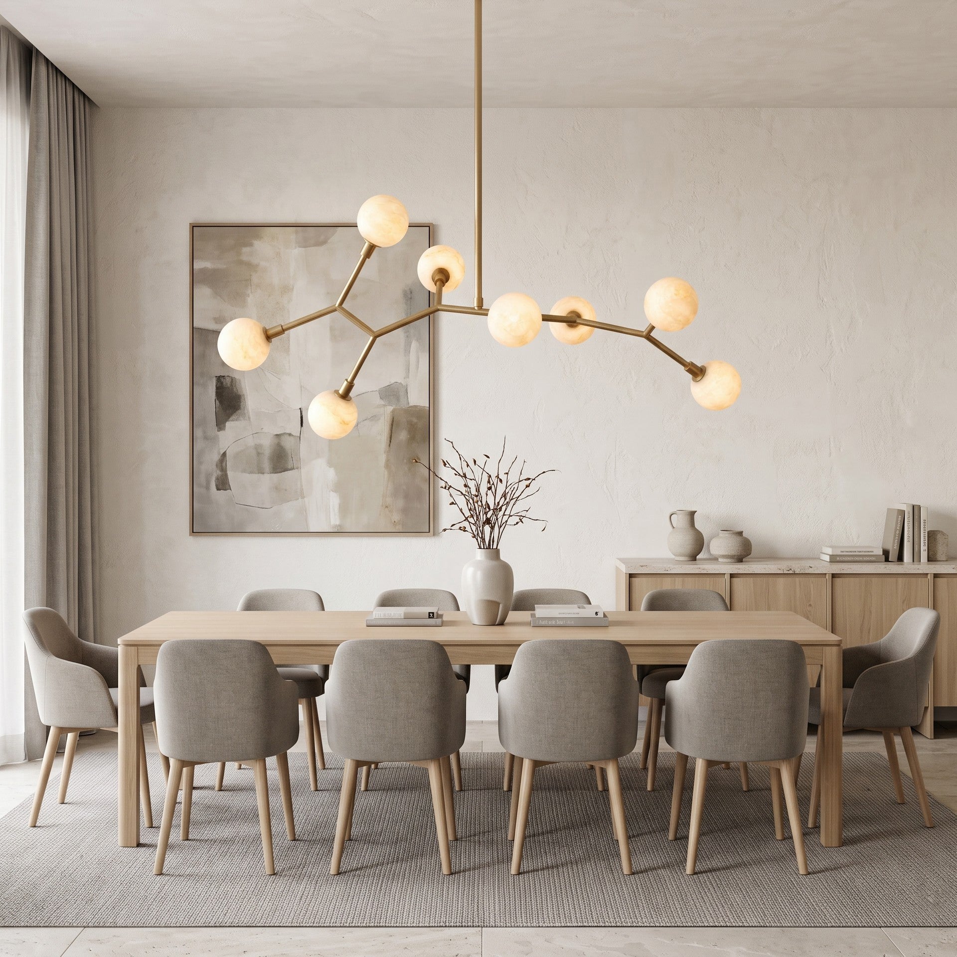 Armature Alabaster Chandelier