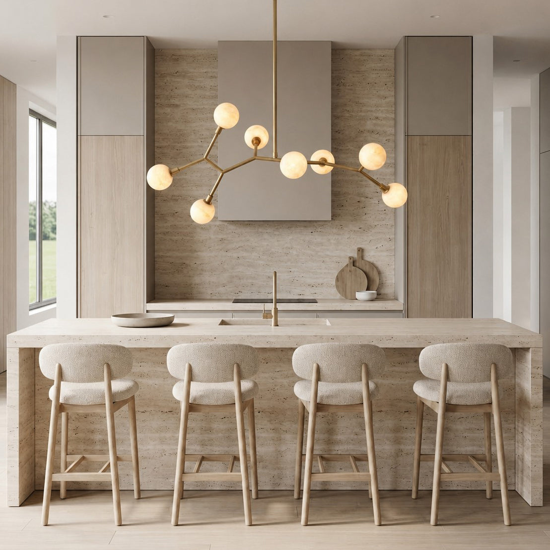 Armature Alabaster Chandelier