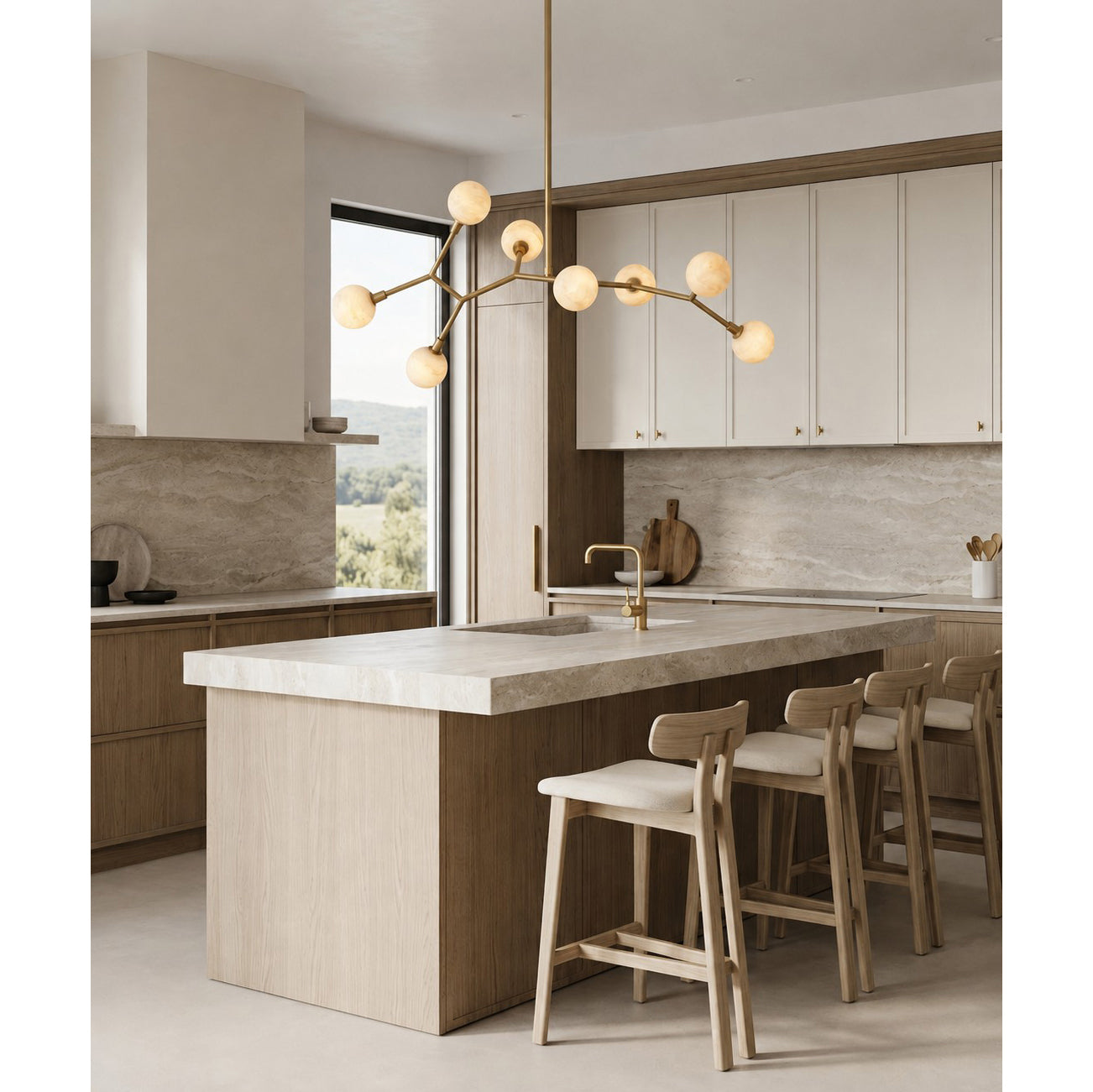 Armature Alabaster Chandelier