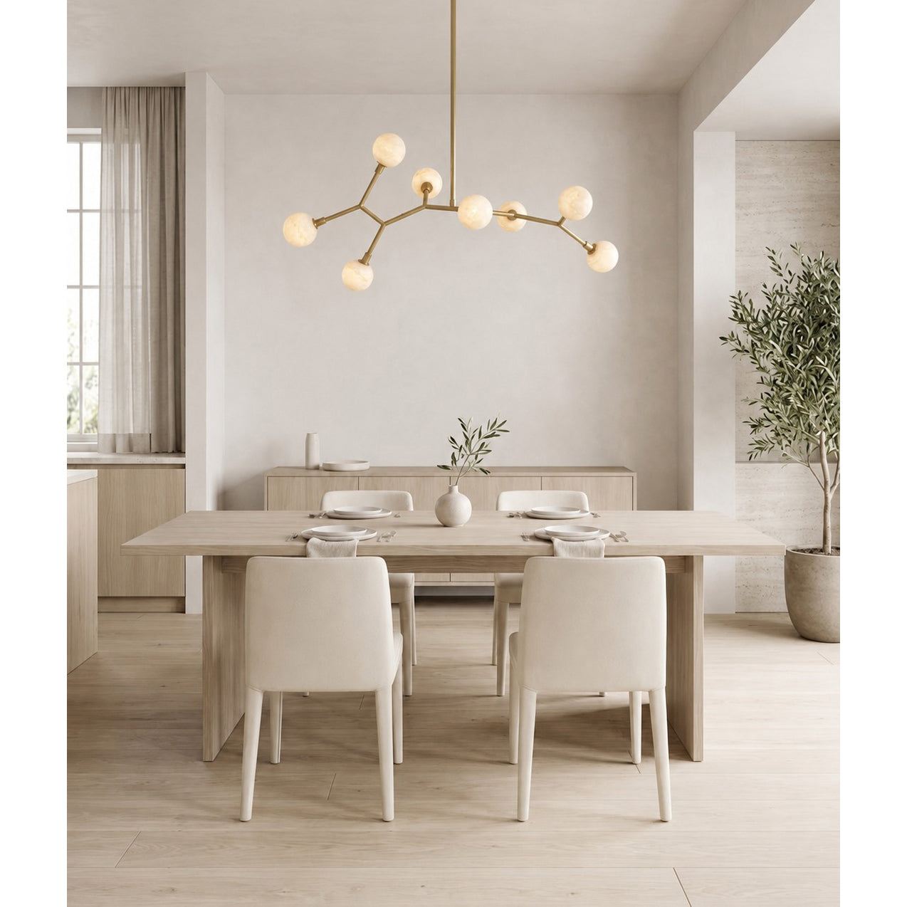 Armature Alabaster Chandelier