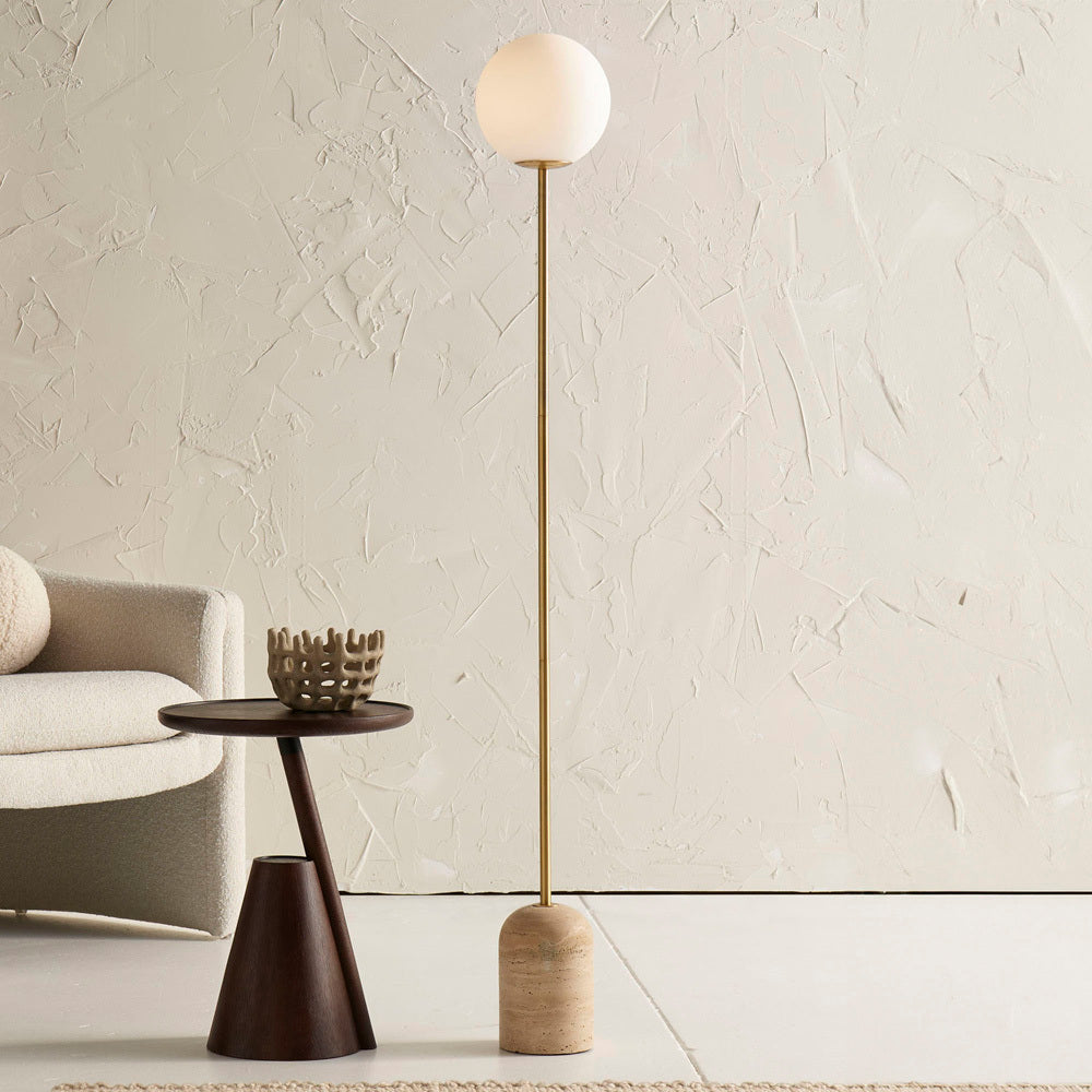 Aseneth Travertine Floor Lamp