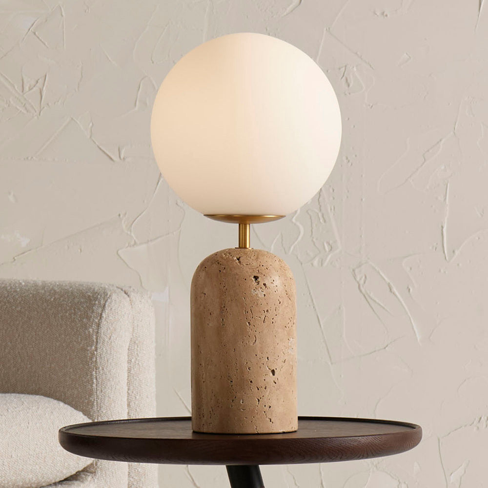 Aseneth Travertine Table Lamp