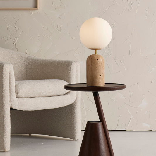 Aseneth Travertine Table Lamp