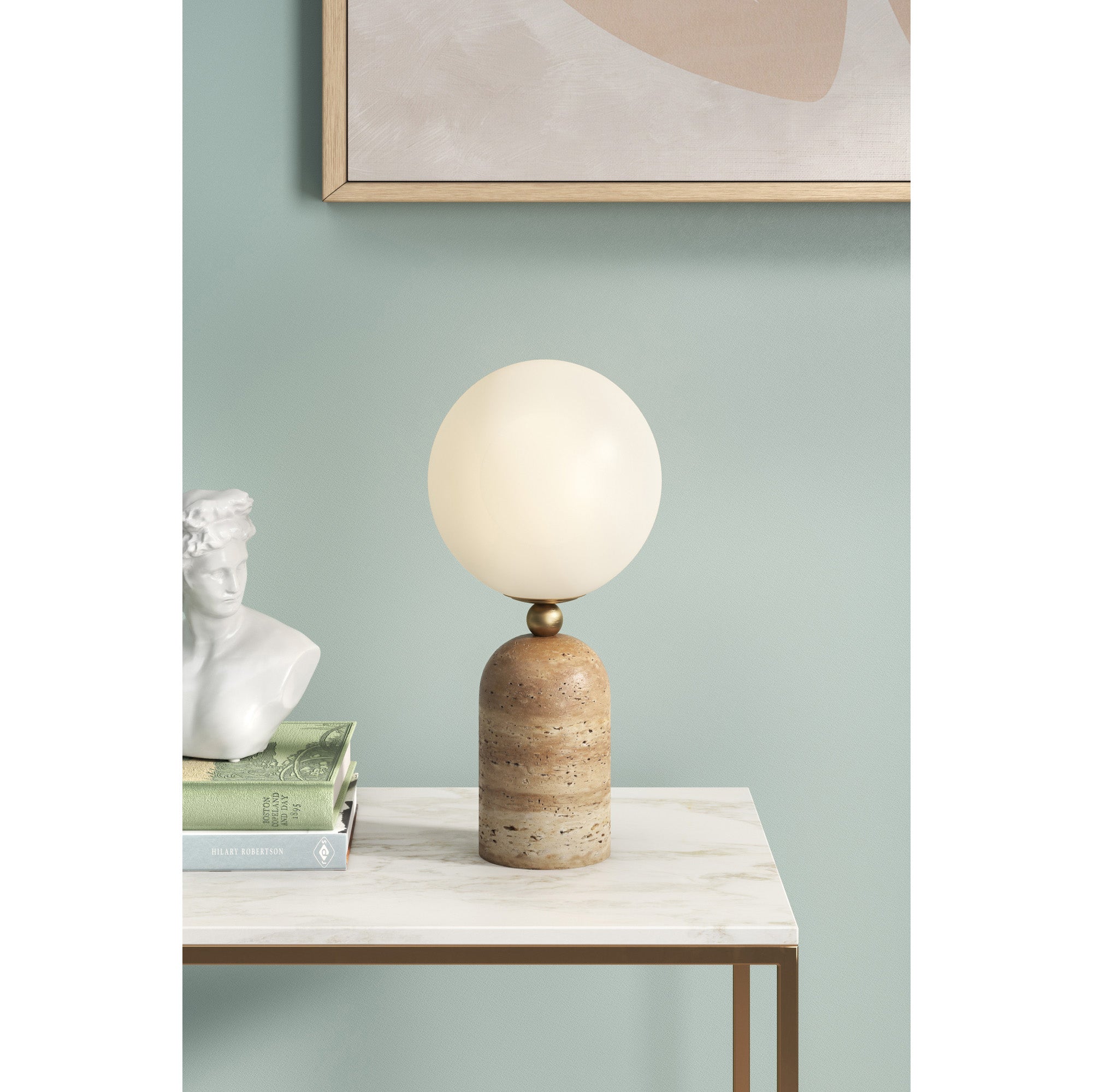 Aseneth Travertine Table Lamp