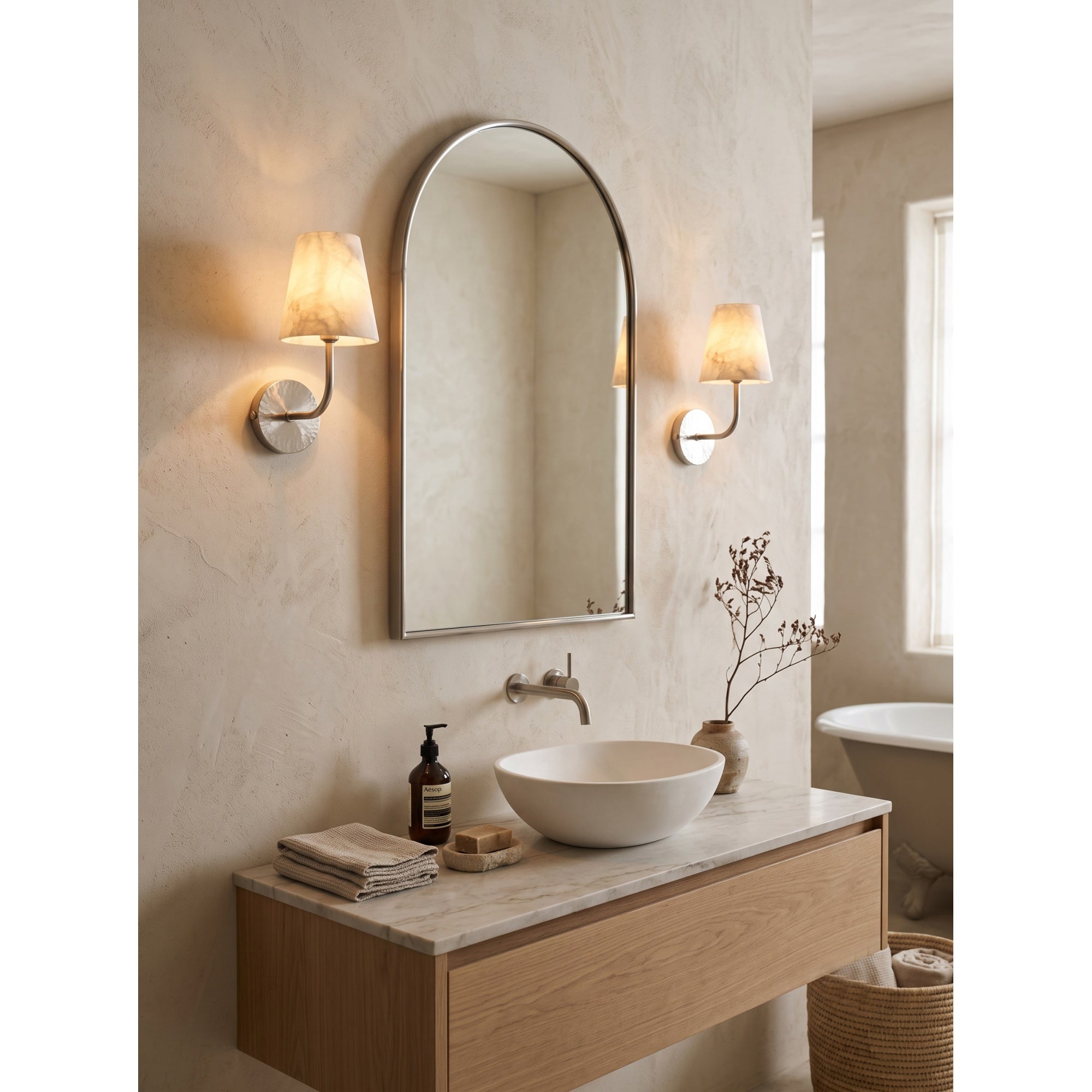 Aspen Alabaster Wall Sconce