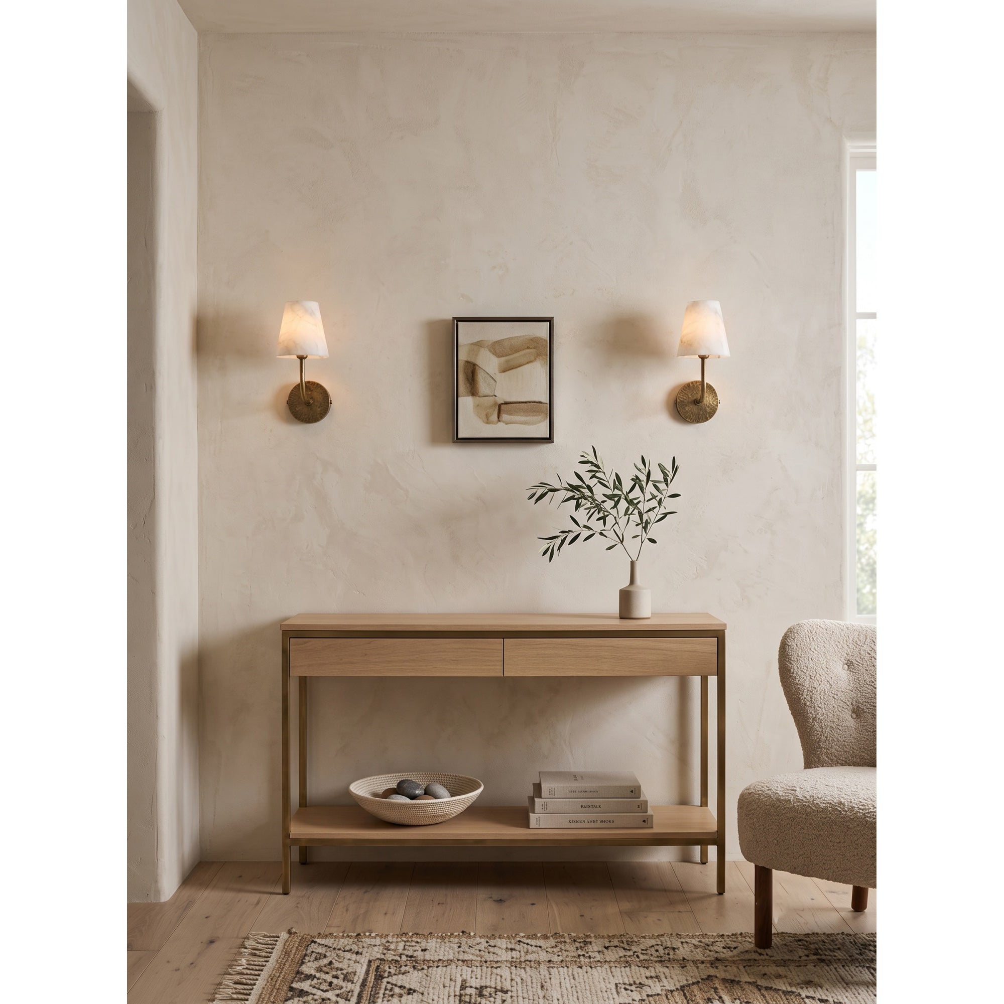 Aspen Alabaster Wall Sconce