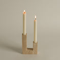Bild in die Galerieansicht laden, Asymmetrical Steps Travertine Candle Holder
