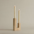 Bild in die Galerieansicht laden, Asymmetrical Steps Travertine Candle Holder
