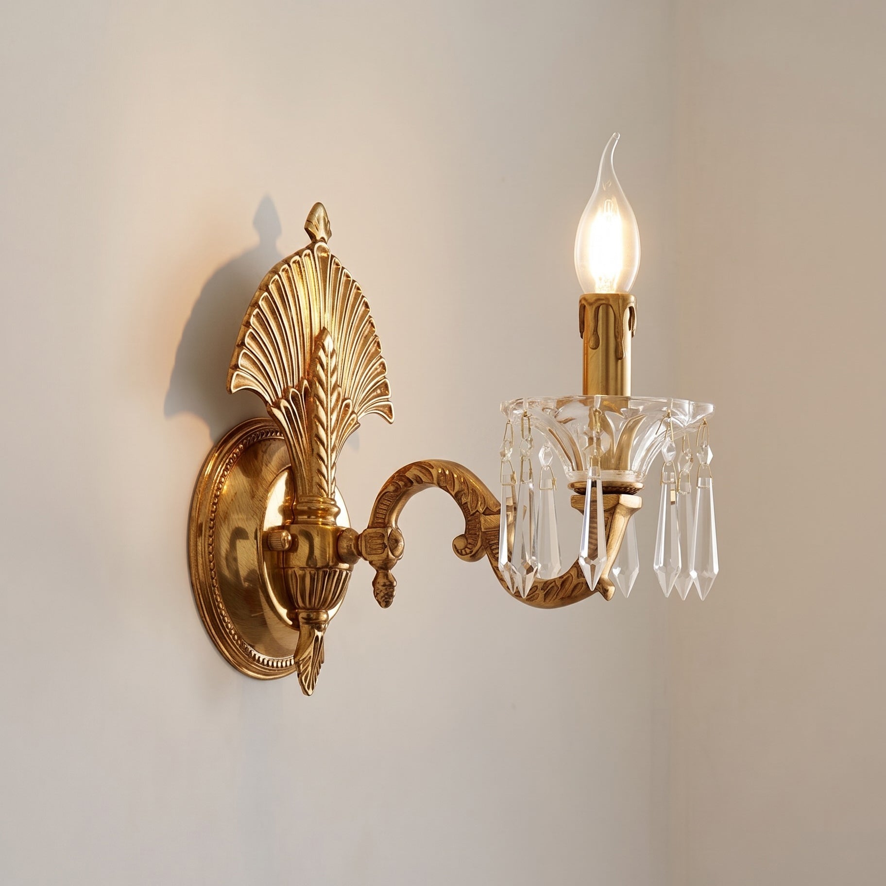 Athena Brass Wall Sconce
