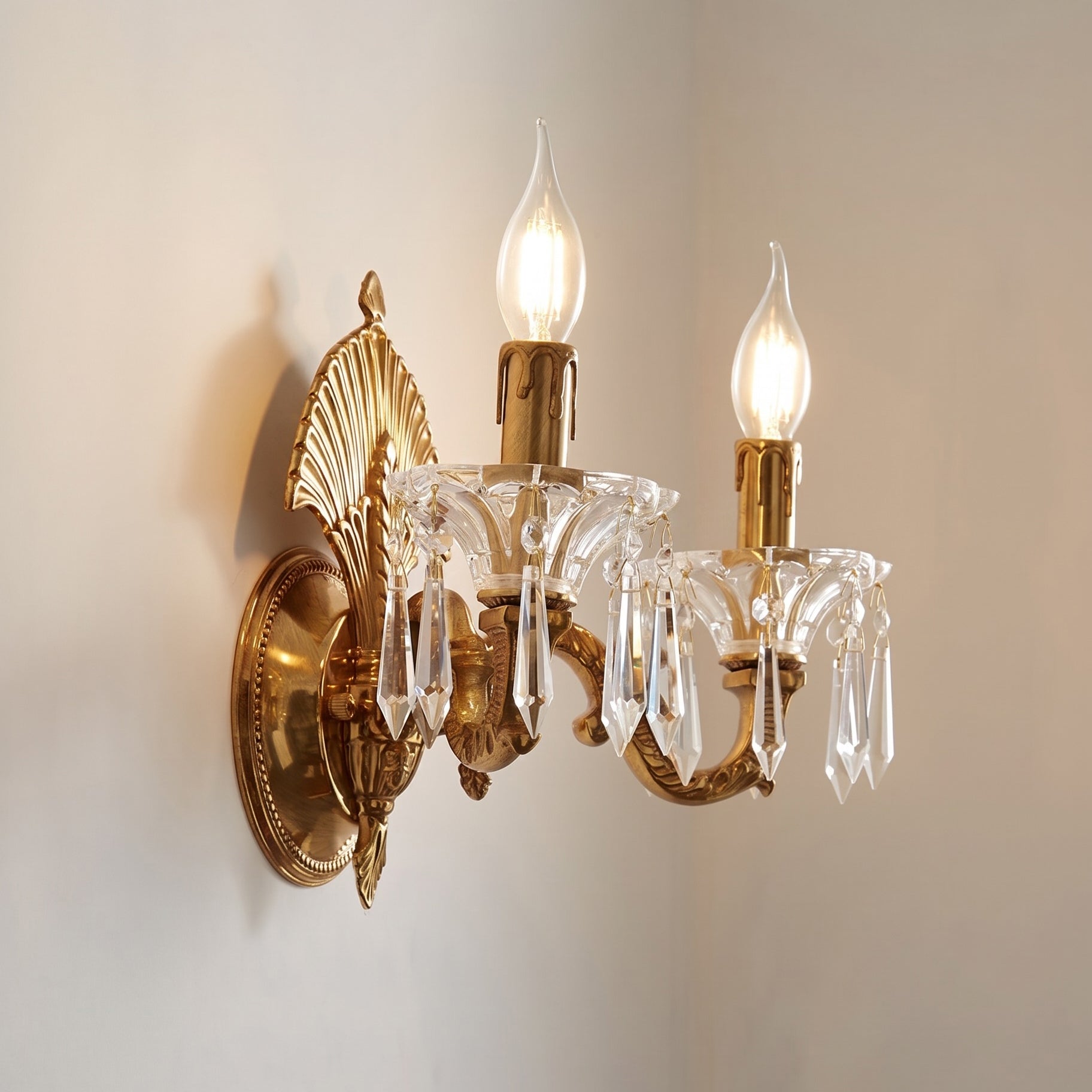 Athena Brass Wall Sconce