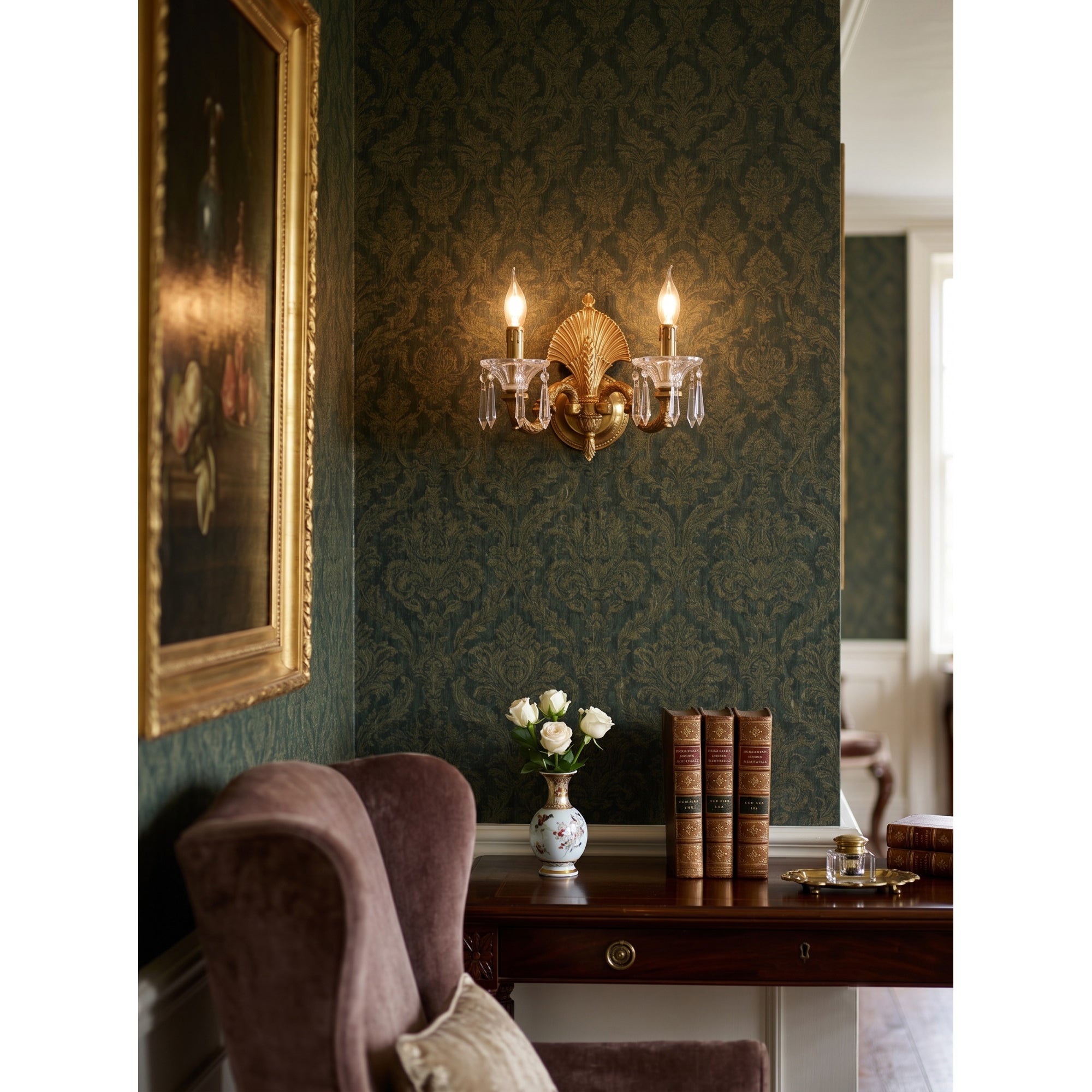Athena Brass Wall Sconce