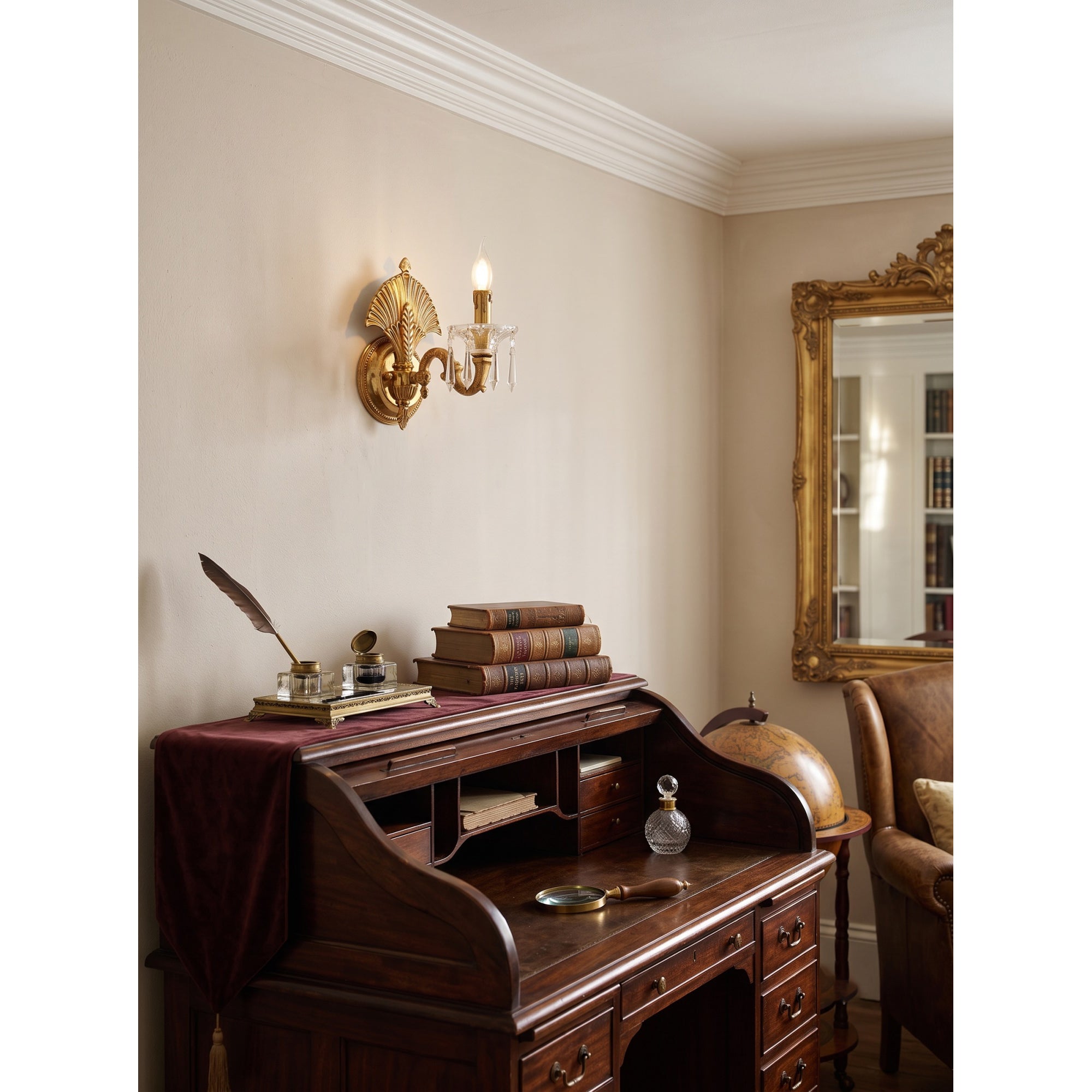 Athena Brass Wall Sconce