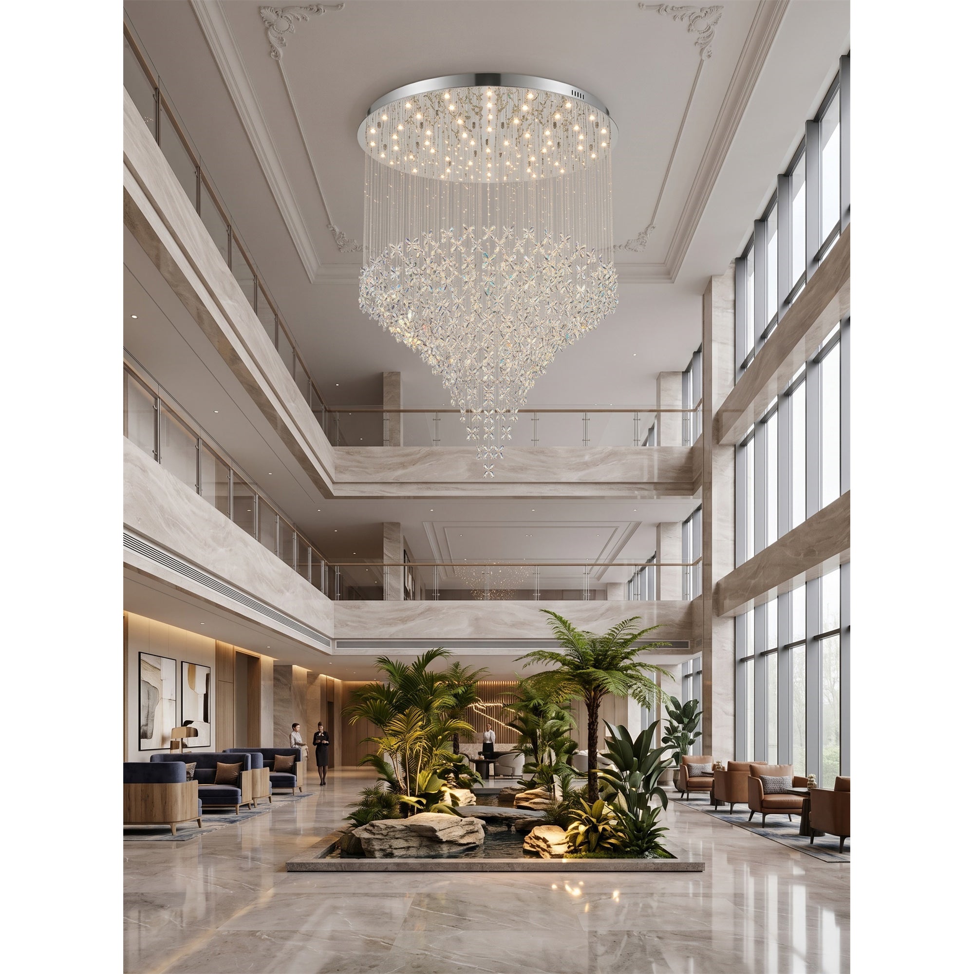 Athena Butterfly Crystal Chandelier