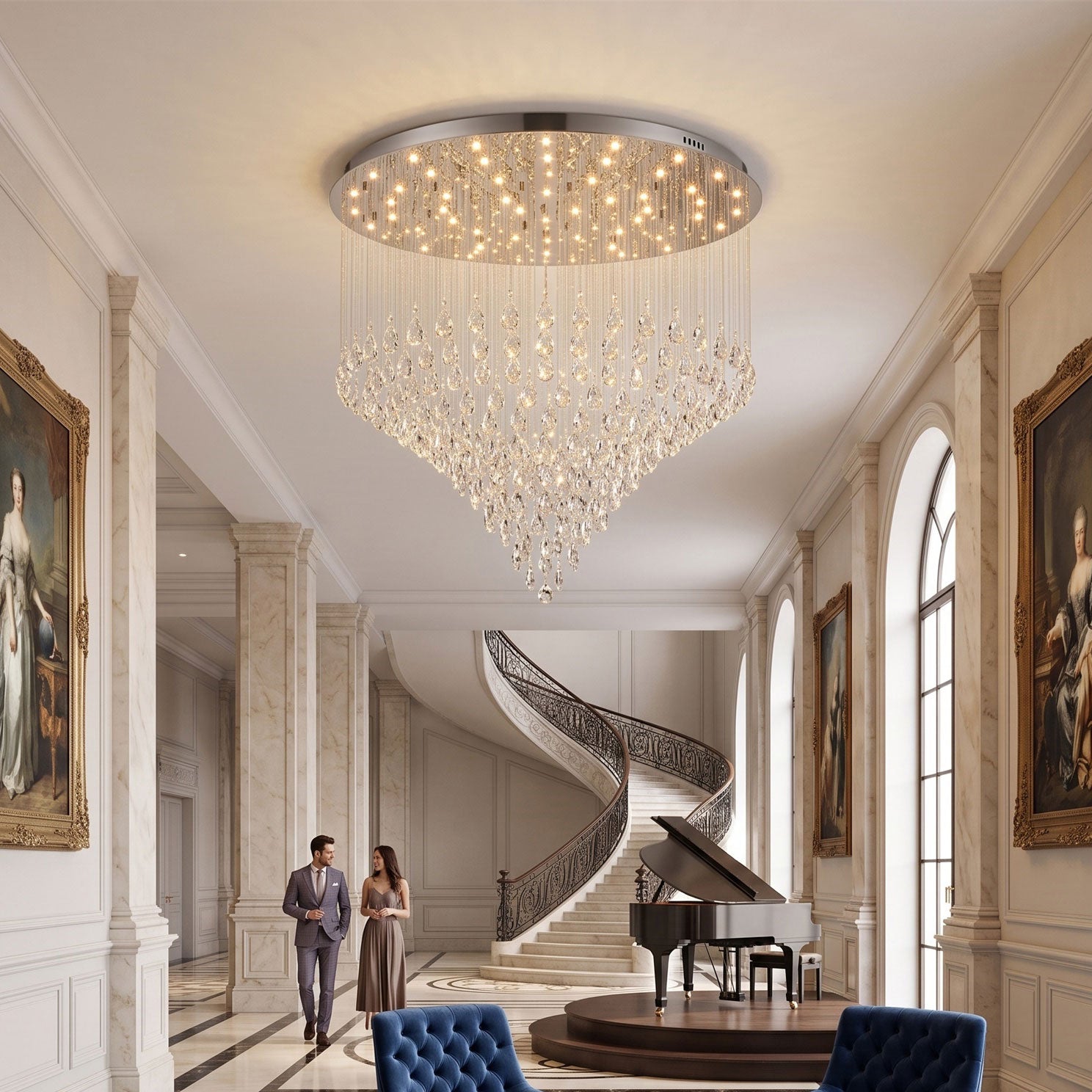 Athena Butterfly Crystal Chandelier