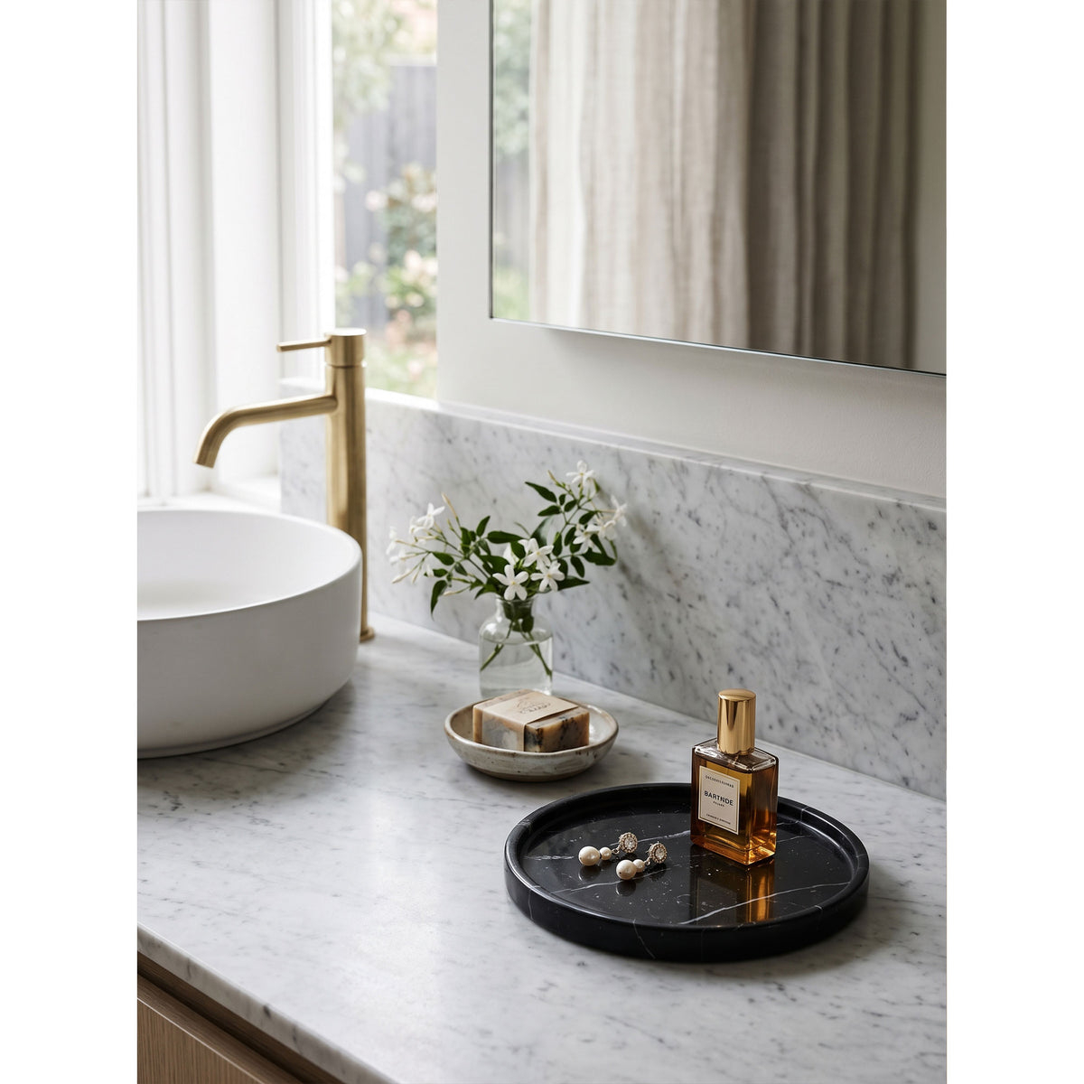 Atoll Stone Round Tray