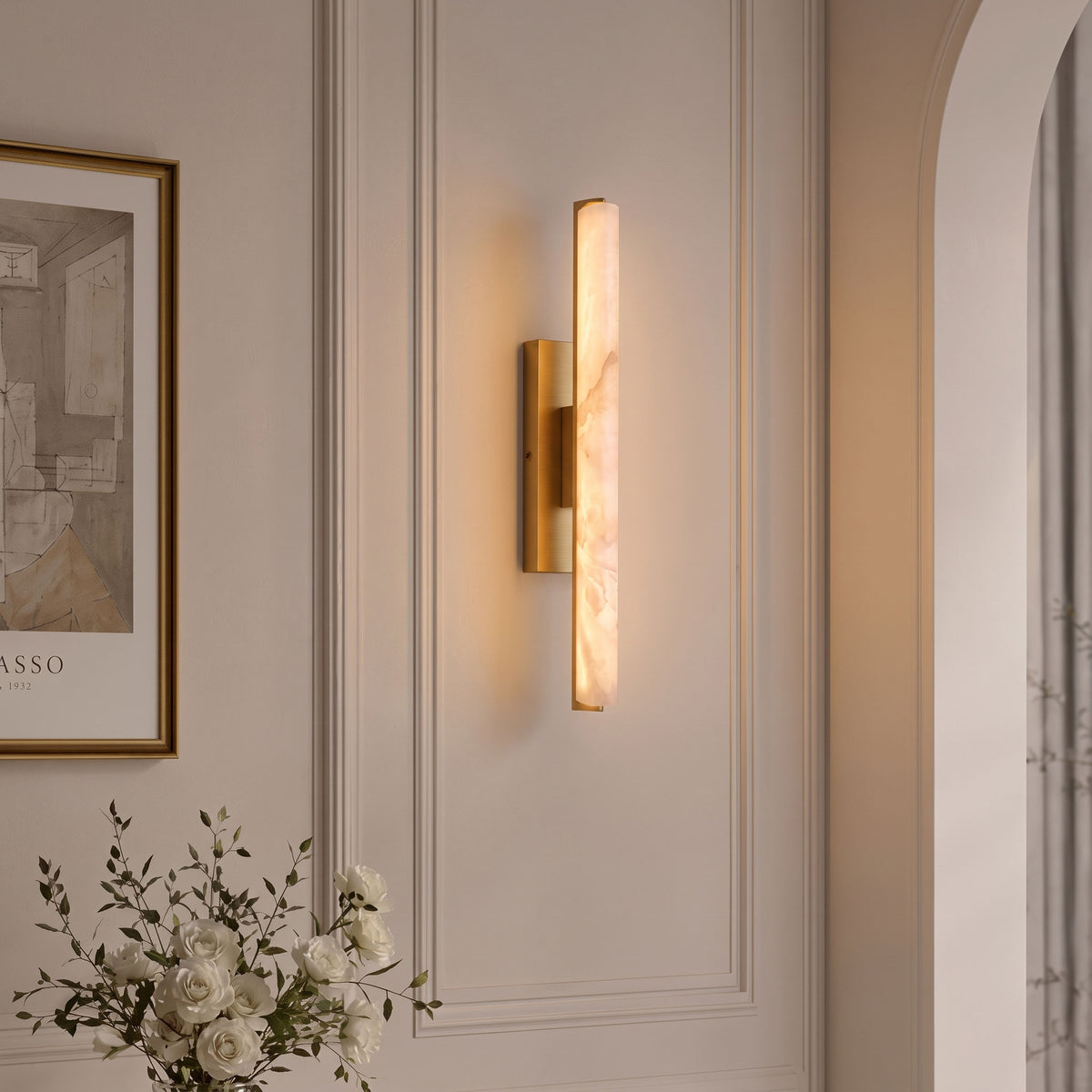 Audubon Alabaster Wall Sconce