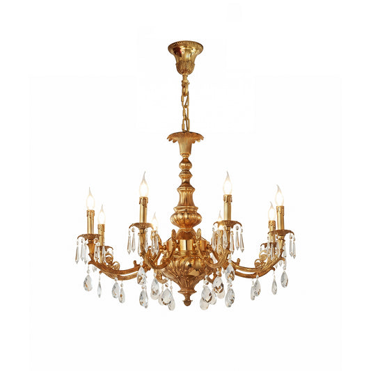 Lampadario Aurelia in ottone invecchiato