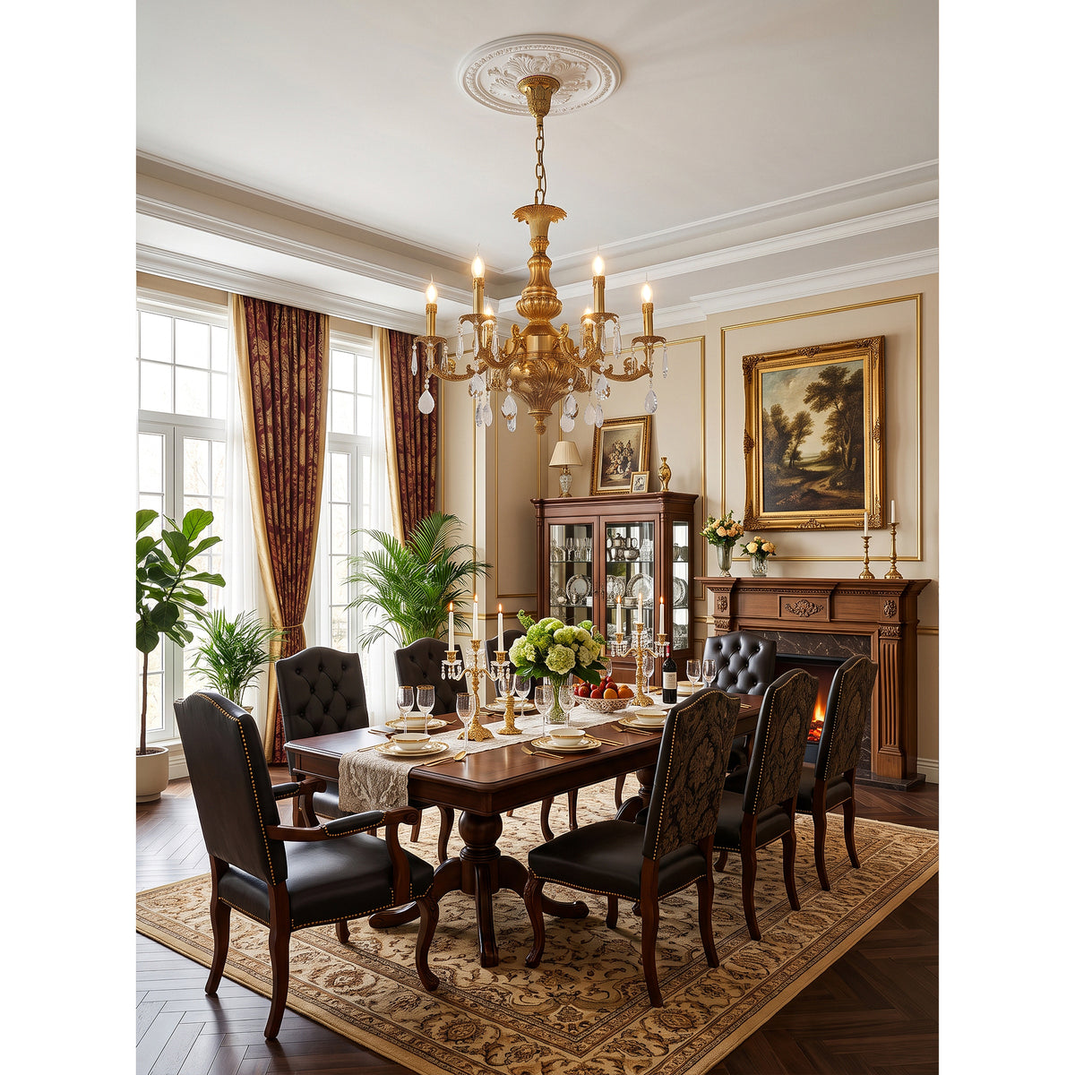 Aurelia Aged Brass Chandelier