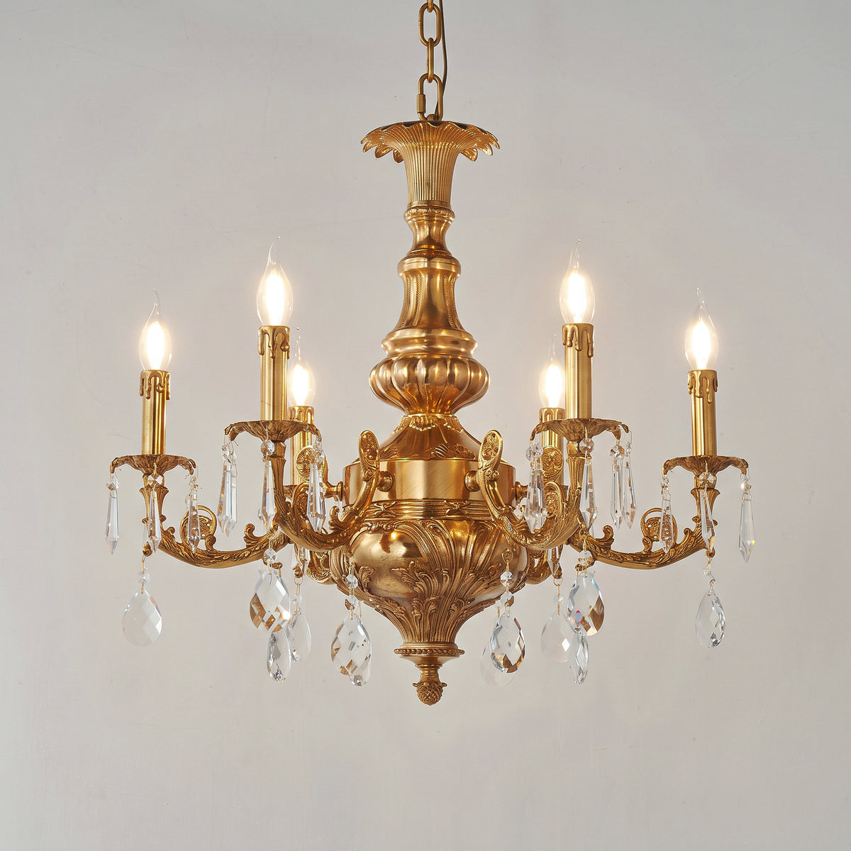 Aurelia Aged Brass Chandelier