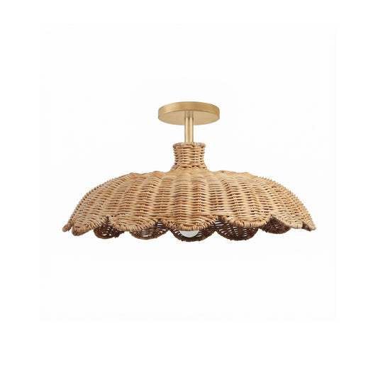 Aurelia Rattan Flush Mount