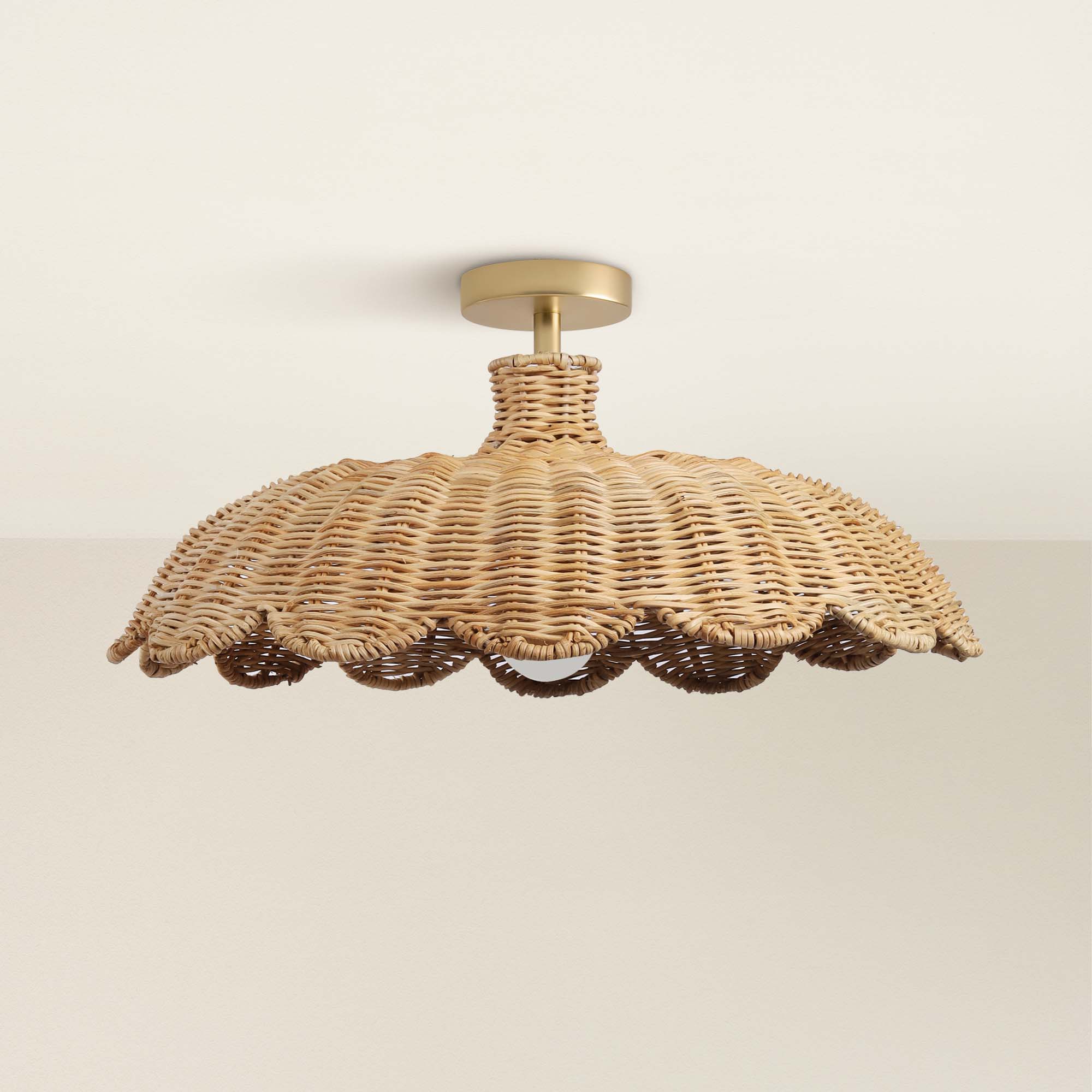 Aurelia Rattan Flush Mount