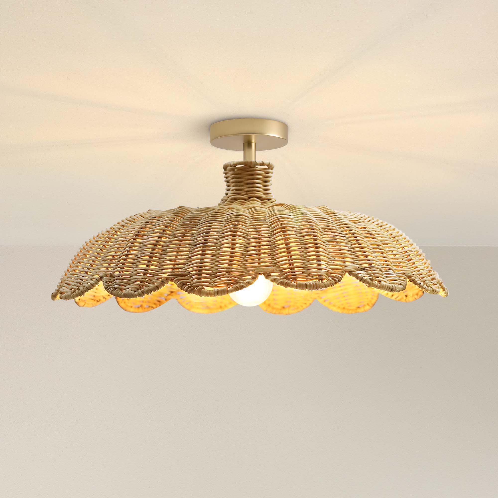 Aurelia Rattan Flush Mount