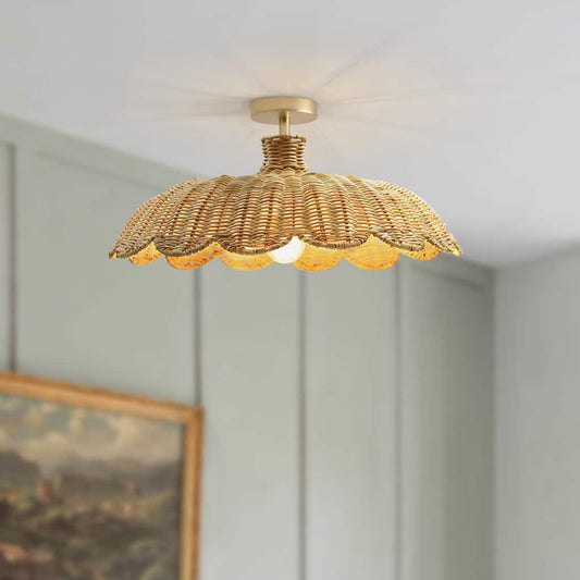 Aurelia Rattan Flush Mount