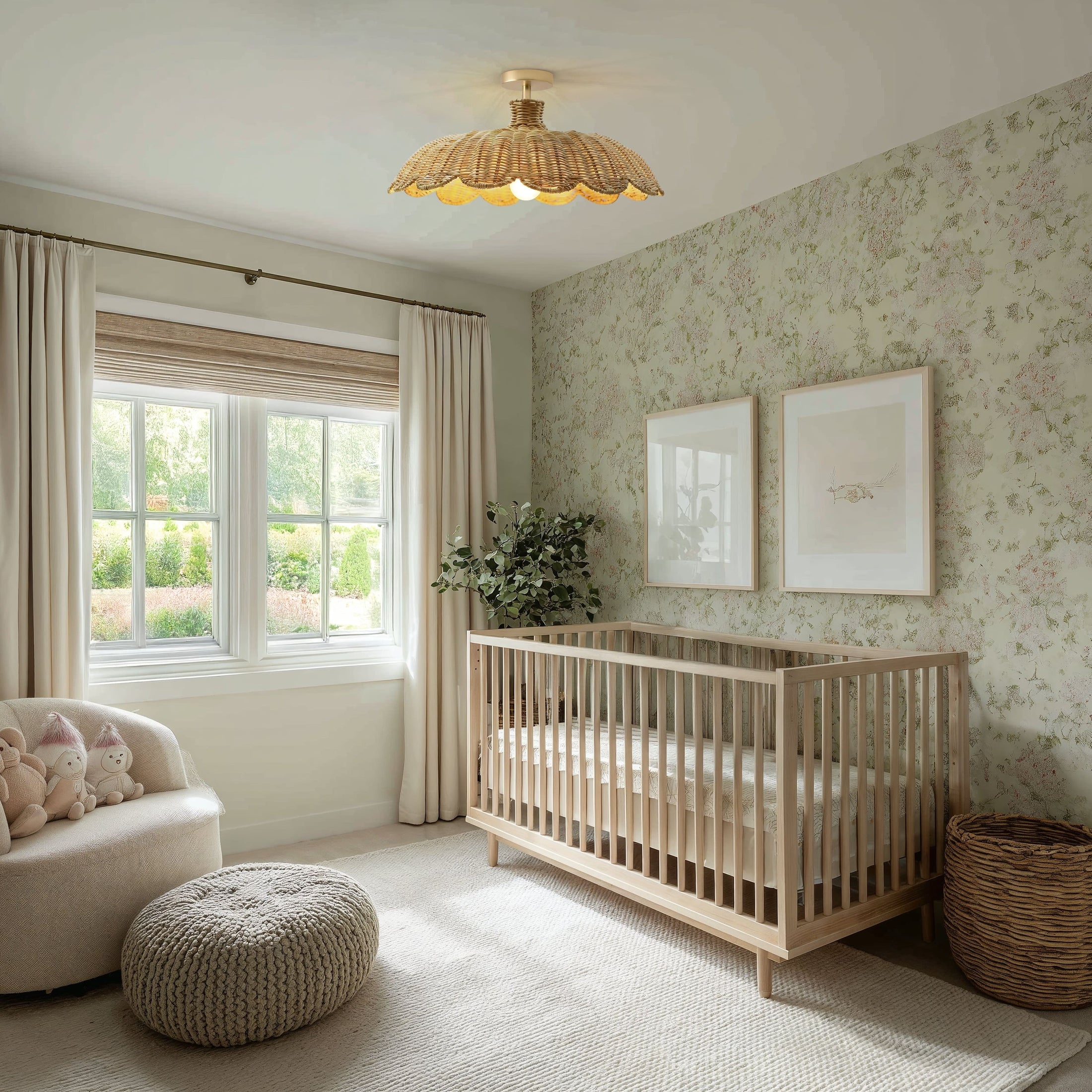 Aurelia Rattan Flush Mount