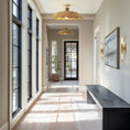 Load image into Gallery viewer, Aurelia Rattan Flush Mount
