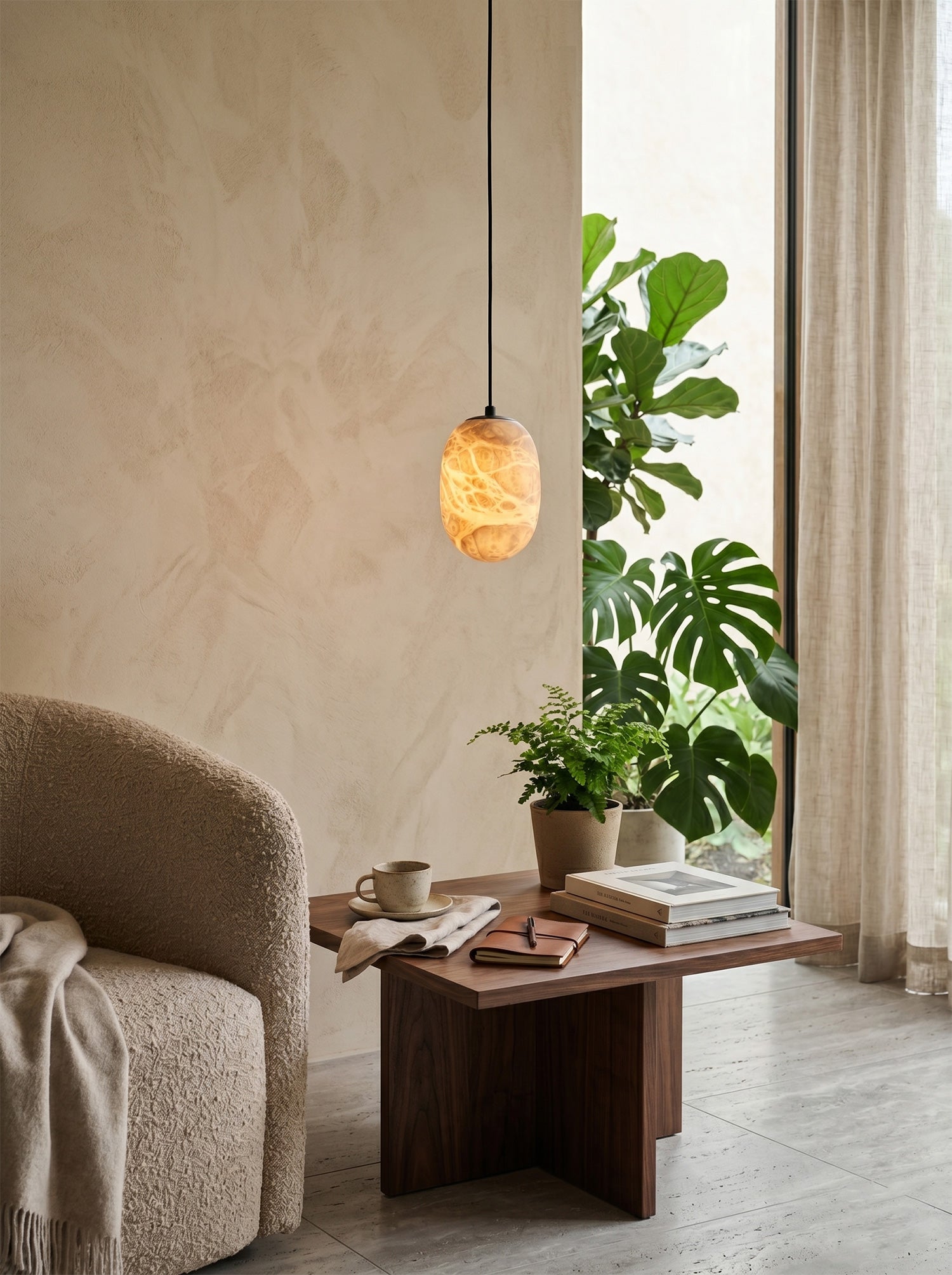 Aurora Alabaster Pendant Lamp