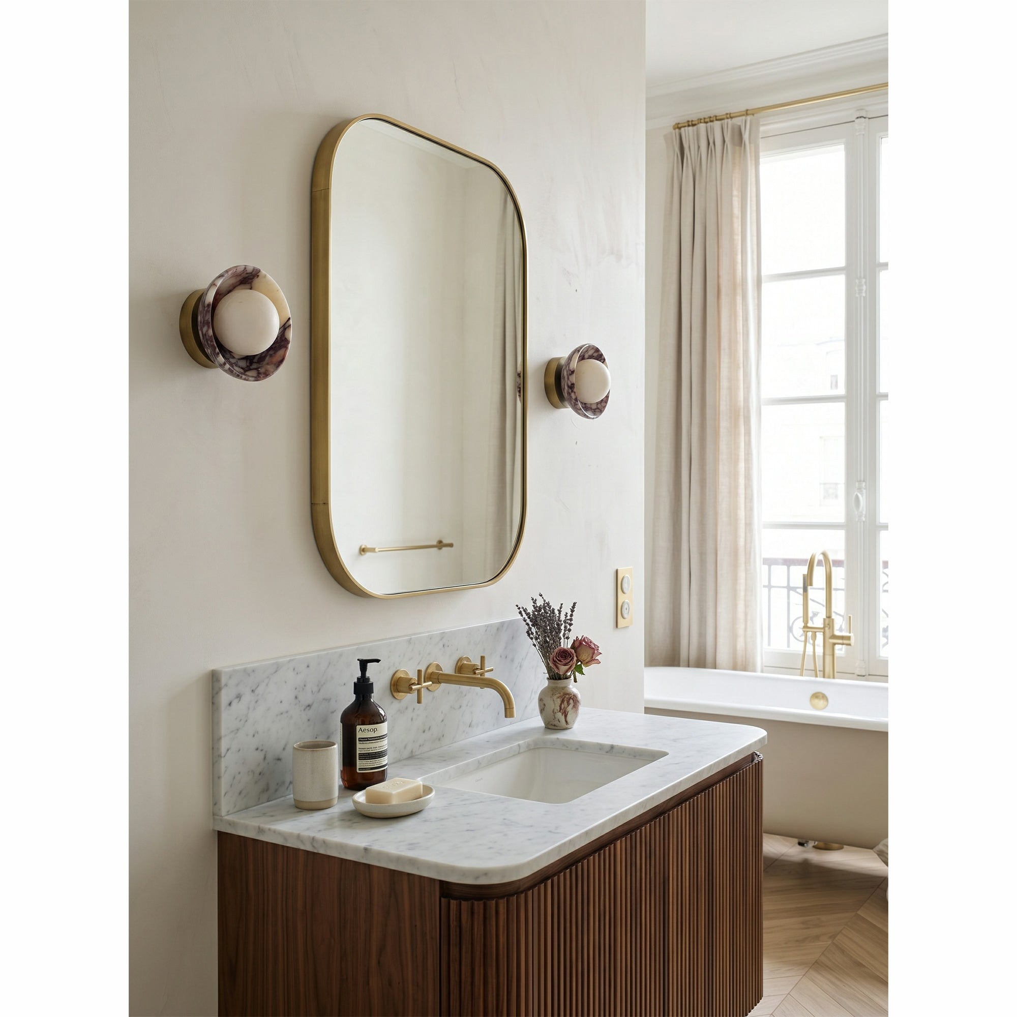 Avelune Marble Wall Sconce