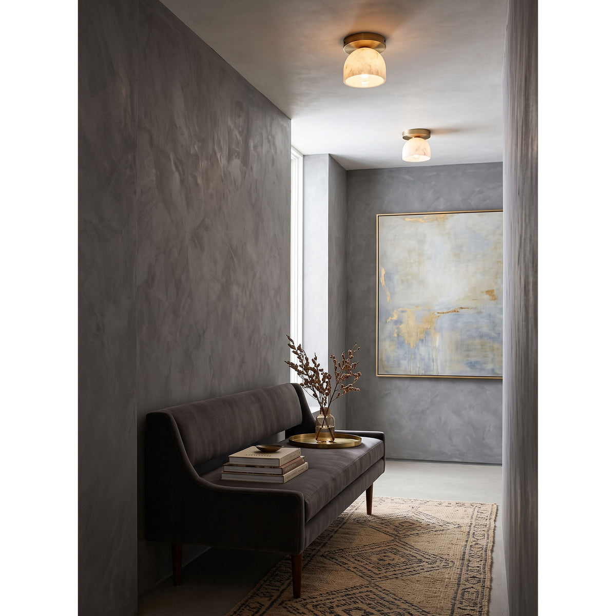 Aventine Alabaster Flush Mount Ceiling Light