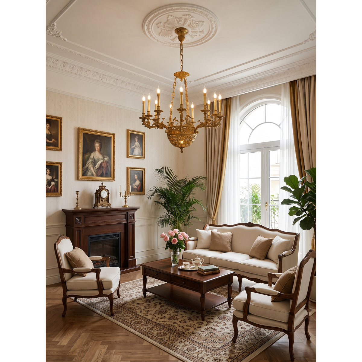 Avignon Brass Chandelier