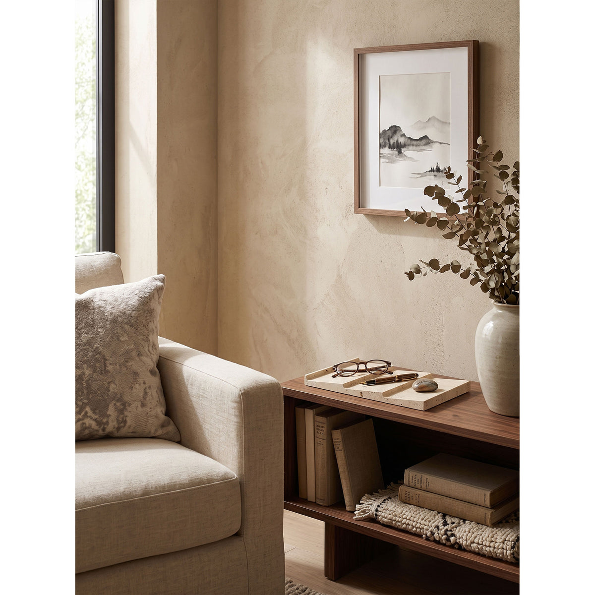 Badlands Travertine Tiered Catchall Tray