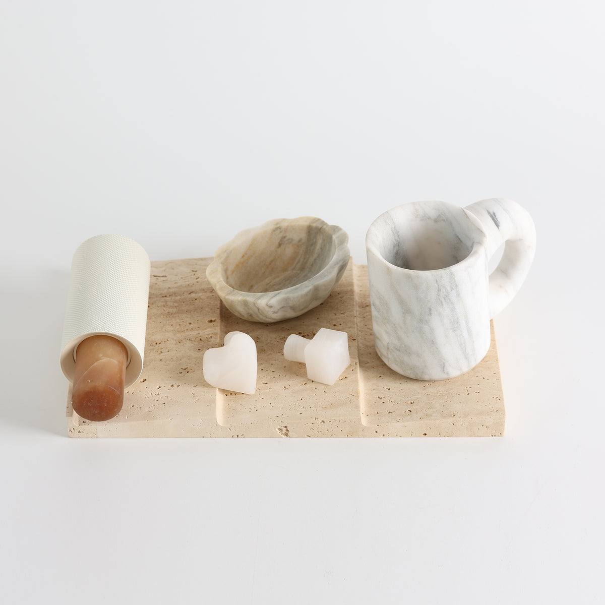 Badlands Travertine Tiered Catchall Tray