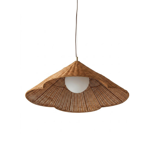 Bardi Scalloped Rattan Pendant Lamp