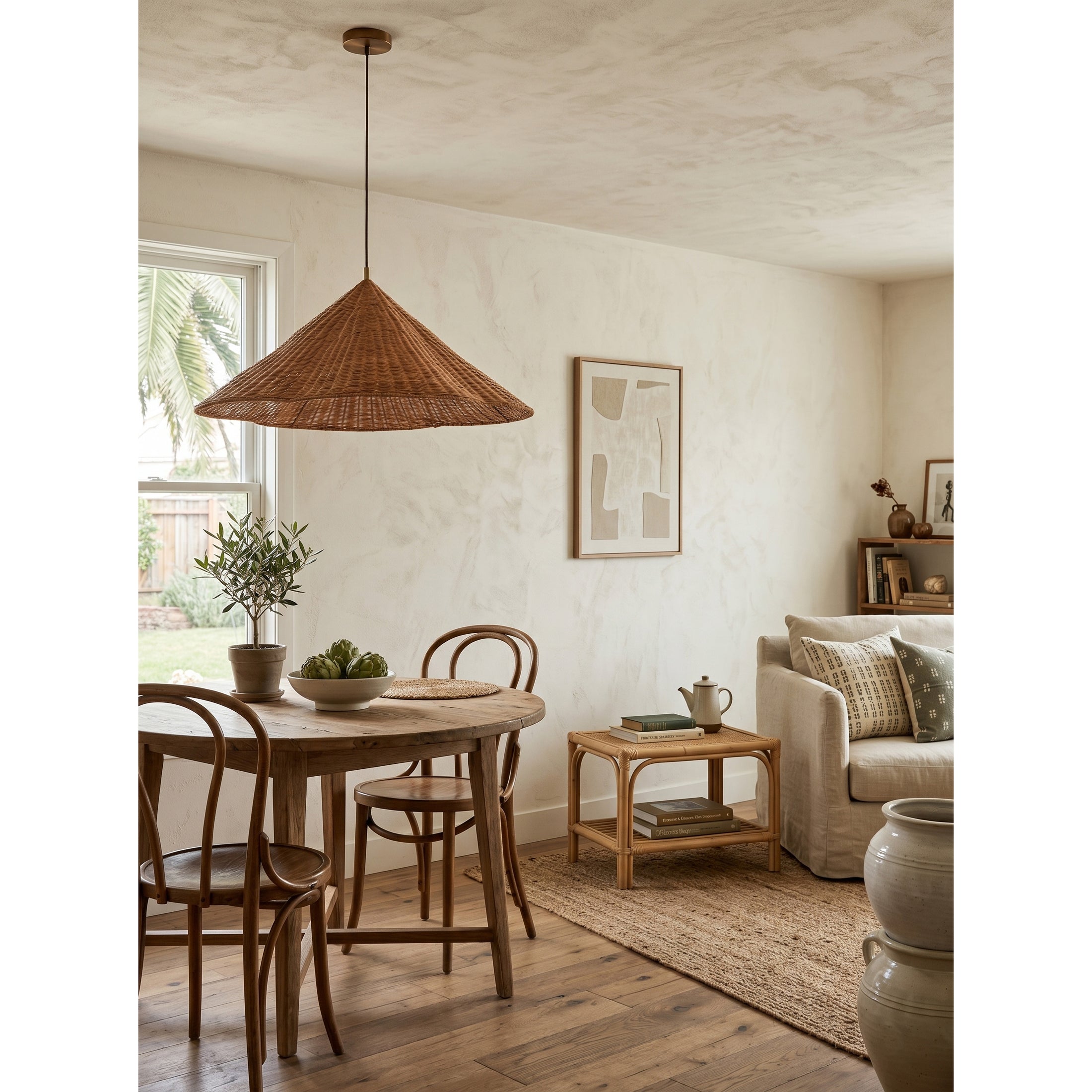 Bardi Scalloped Rattan Pendant Lamp