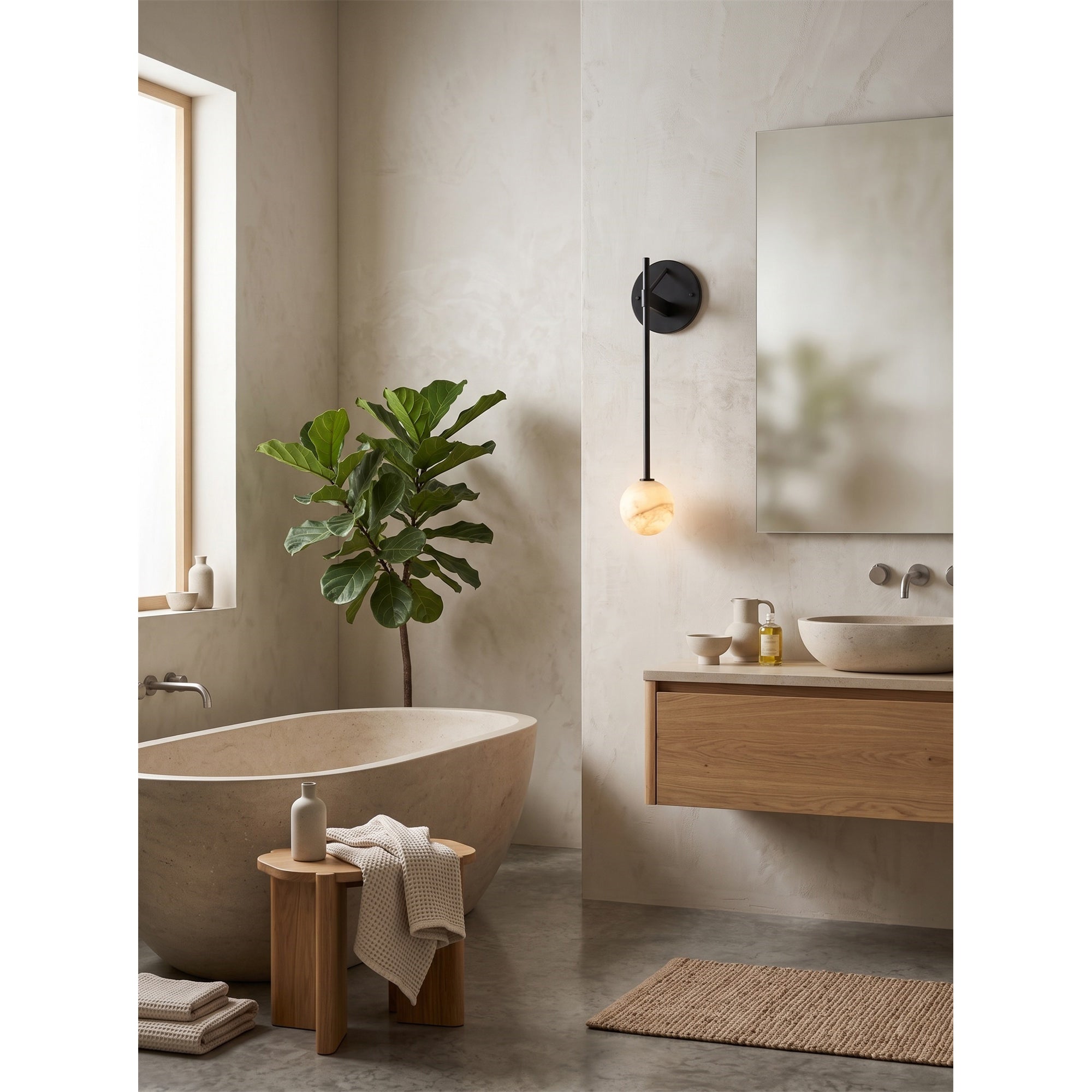 Bastion Alabaster Wall Lamp