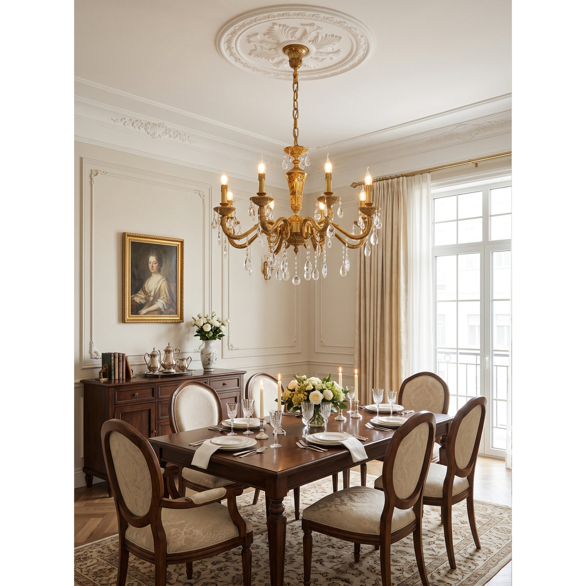 Bellamy Brass Candle Chandelier