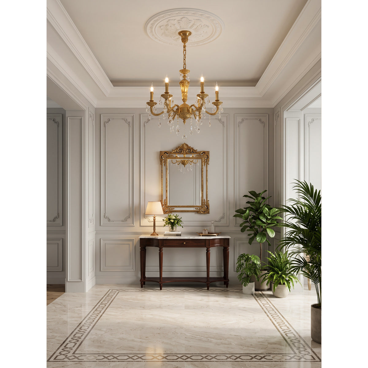 Bellamy Brass Candle Chandelier